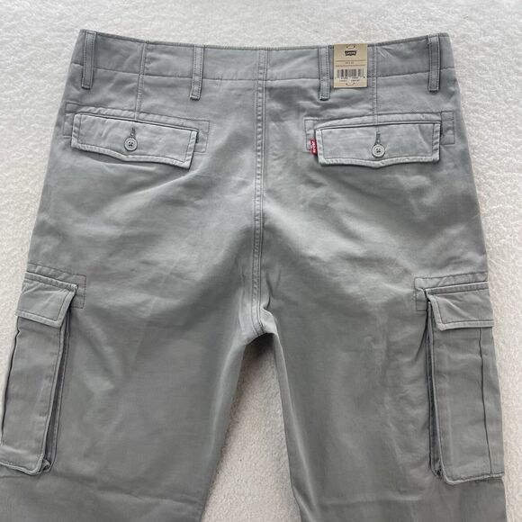Levi's Ace Cargos Gray Men's 38x32 Preppy Relaxed Slight Taper Leg Cotton Pants - Picture 7 of 11